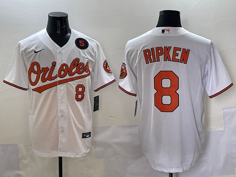 Men Baltimore Orioles #8 Ripken White Game 2025 Nike MLB Jersey style 5094